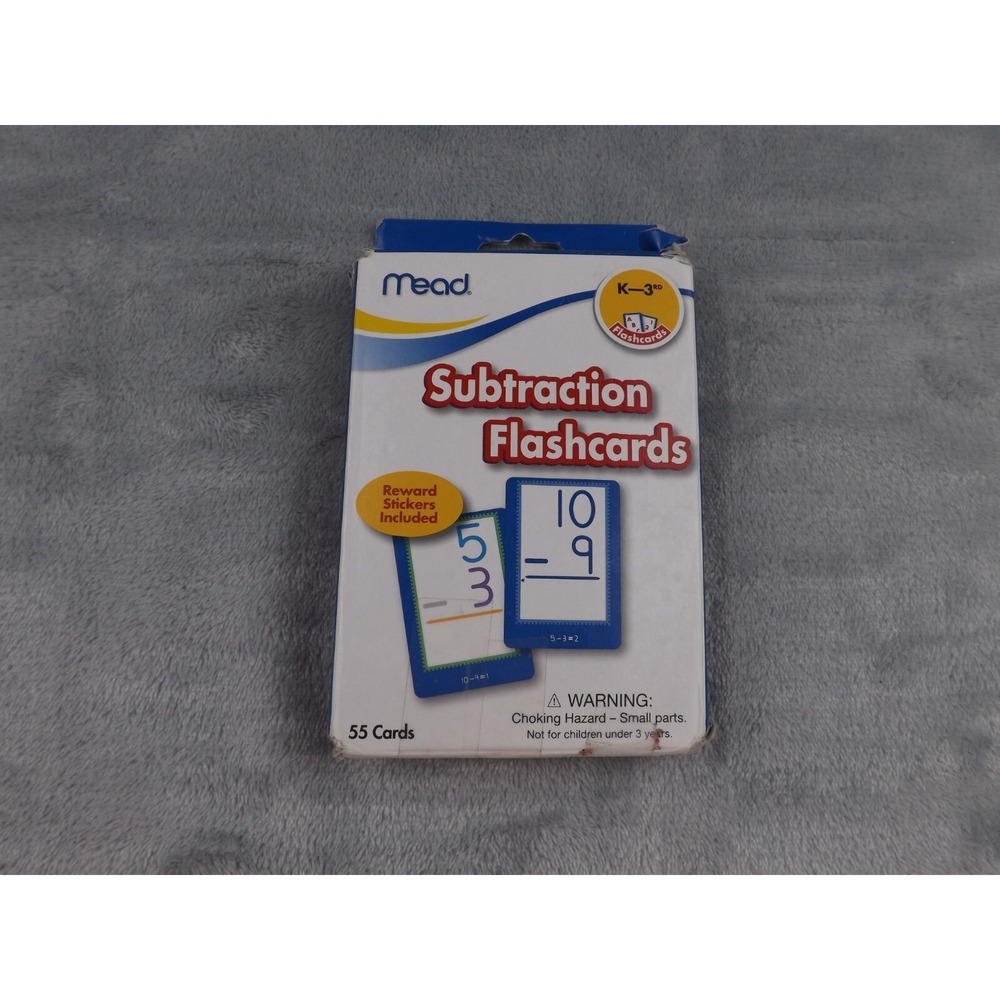 Math Flash Cards Grades Kindergarten - 4th  Set of‎ Four - Picture 2 of 10